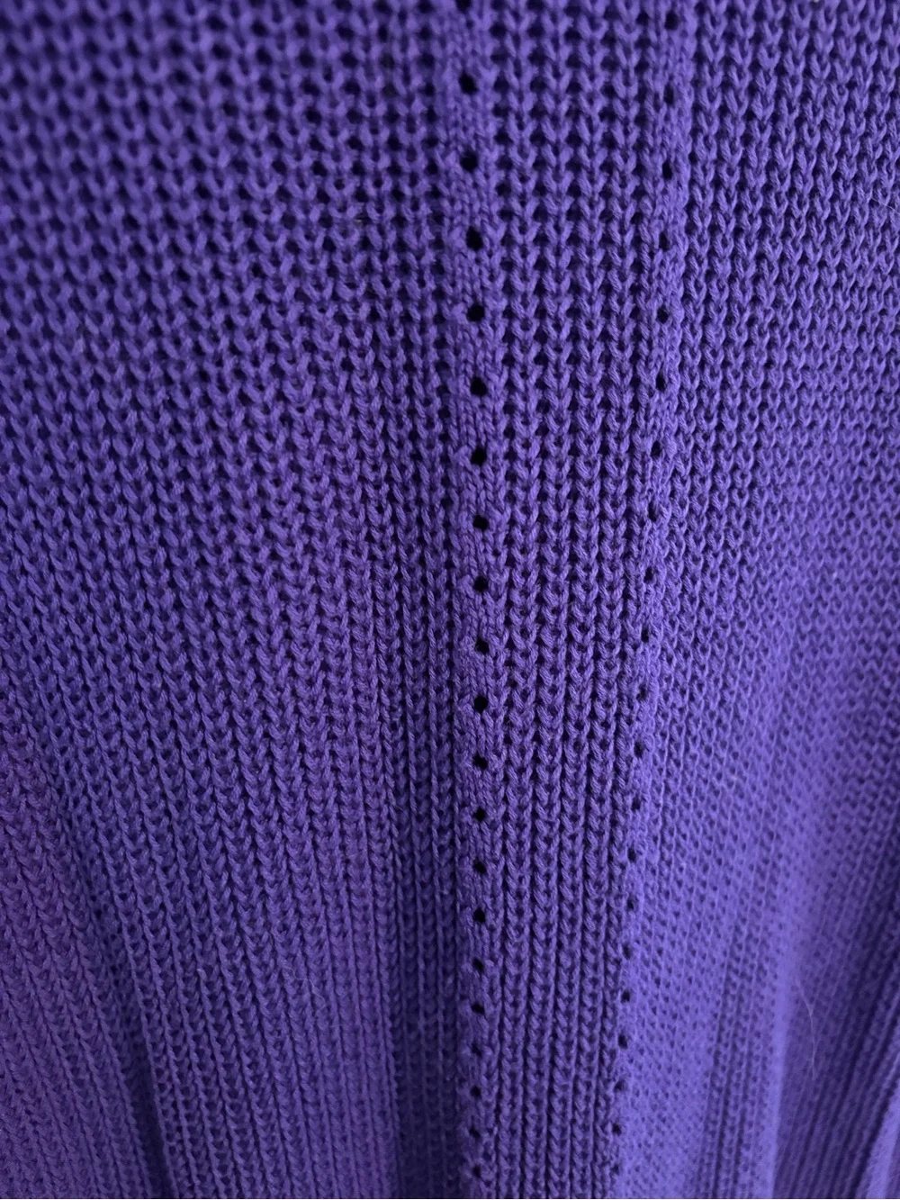 Purple Chevron Textured Knit Top